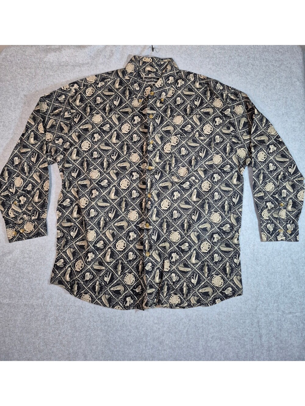 Field & Stream Men’s XL Long Sleeve Fish Print Button Shirt